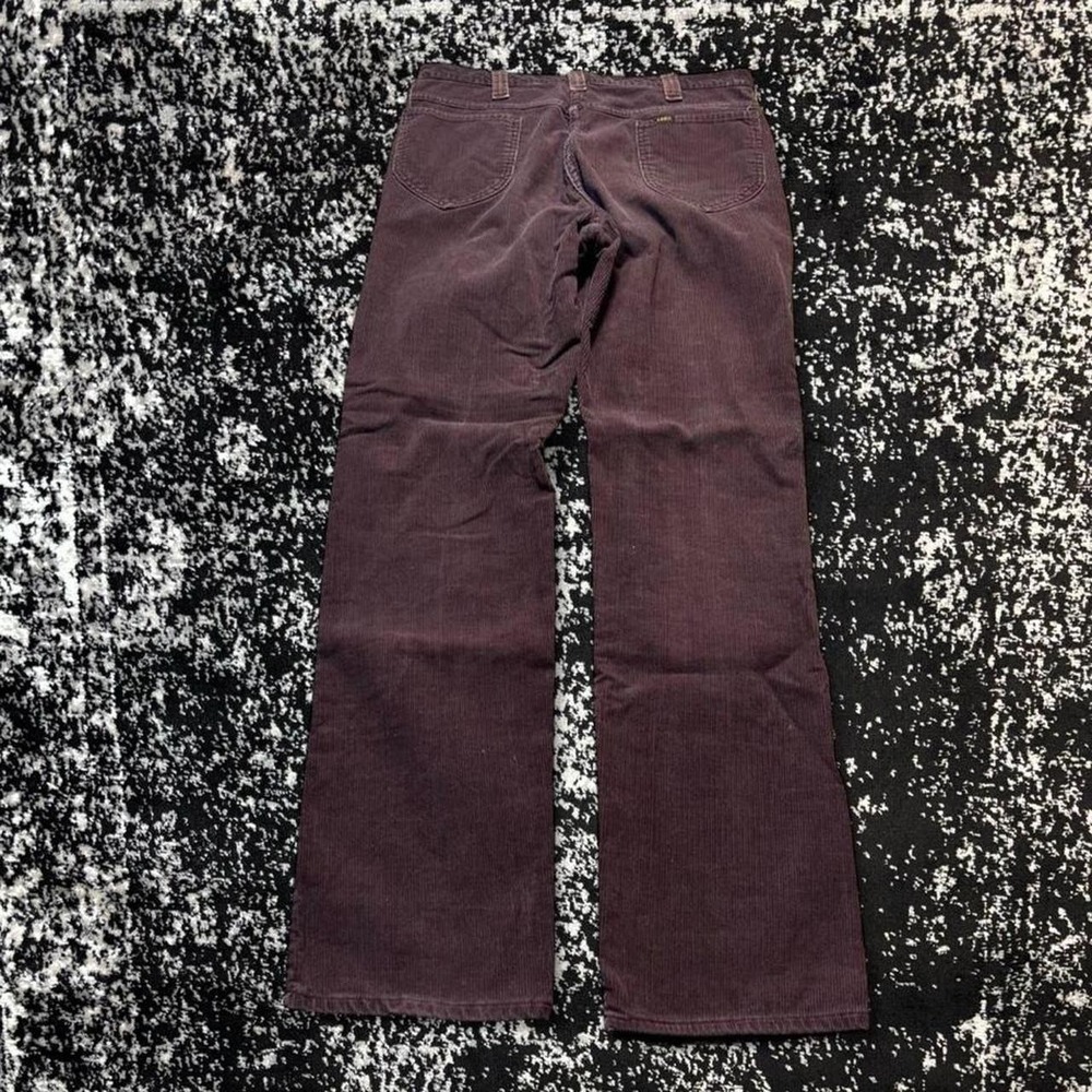 Vintage 70s Lee Brown Corduroy  Talon Zip Pants Sz 30x33